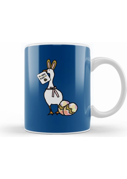 Happy Easter Bunny Ears On Game Goose Kupa Bardak Porselen