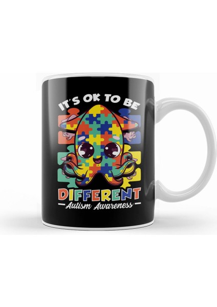 It S Ok To Be Different Autism Awareness Puzzle Kupa Bardak Porselen
