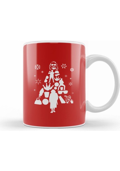 Big Lebowski Christmas Tree Silhouette Kupa Bardak Porselen