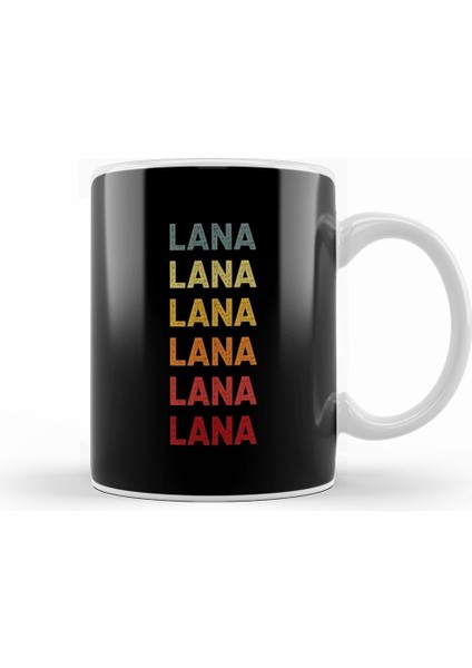 Lana Del Rey Lana Name Vintage Retro Gift Called Lana Kupa Bardak Porselen