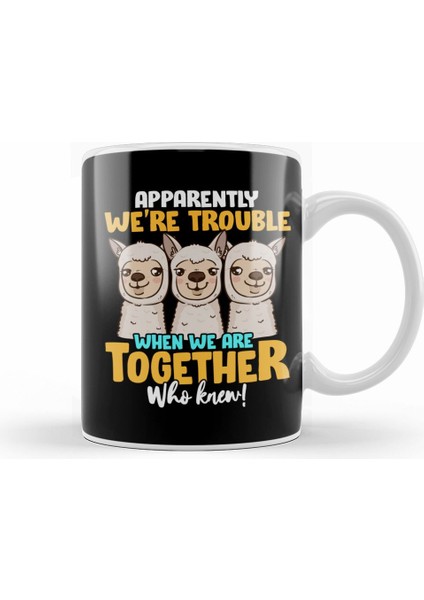 Apparently We Re Trouble When We Are Together! Kupa Bardak Porselen