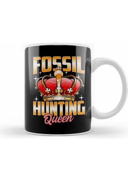 Cute Fossil Hunting Queen Girls Paleontologist Kupa Bardak Porselen