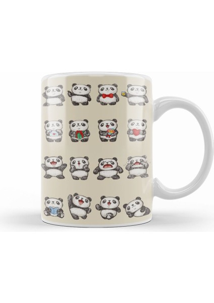 Sevimli Pandalar Various Feeling Of Panda Kupa Bardak Porselen