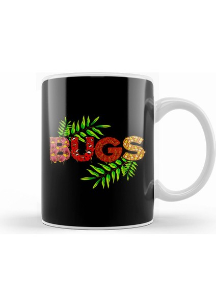 Awesome Bugs Insects & Plants Cute Nature Kupa Bardak Porselen