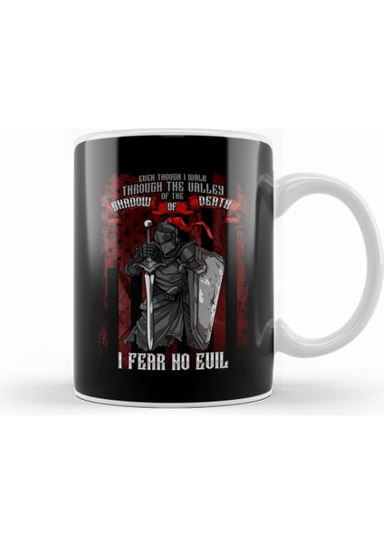 Christian Knight Shadow Of Death I Fear No Evil Kupa Bardak Porselen