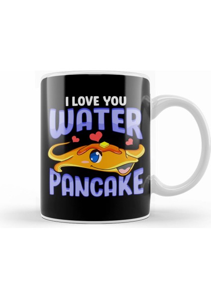 Cute & Funny I Love You Water Pancake Stingray Pun Kupa Bardak Porselen