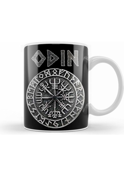 Thor Mjolnir Valknut Vikings Runes Viking Gods Tee 01 Kupa Bardak Porselen