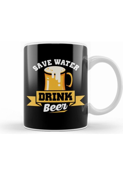 Save Water Drink Beer Funny Beer Drinking Pun Joke Kupa Bardak Porselen