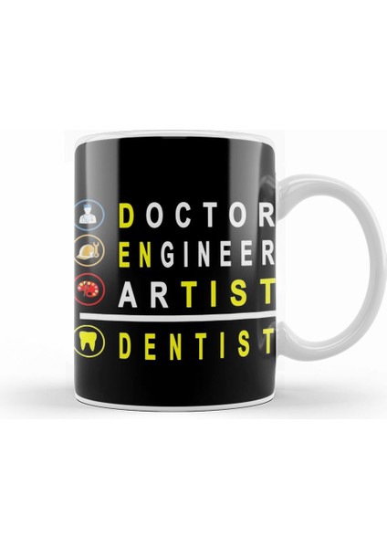 Doctor Engineer Artist Dentist 013 Kupa Bardak Porselen