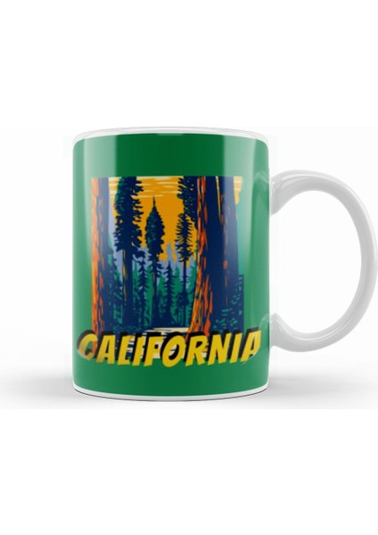 California Style Art Kupa Bardak Porselen