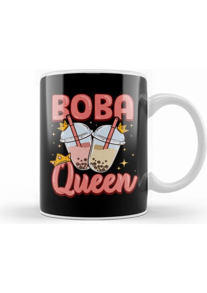 Funny Boba Queen Kawaii Bubble Tea Boba Anime Kupa Bardak Porselen