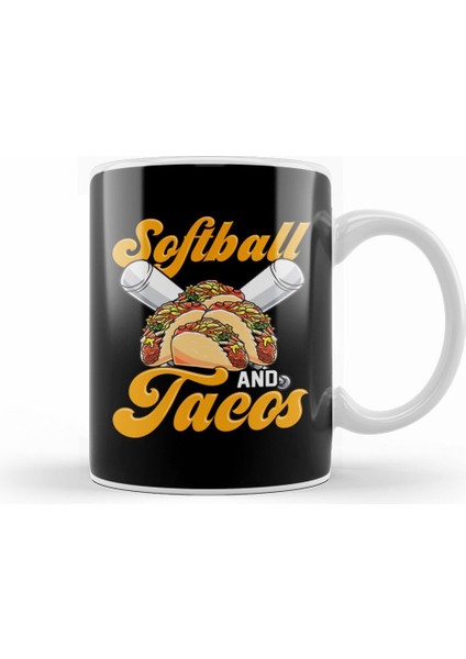 Softball And Tacos Players & Coaches Teammate Kupa Bardak Porselen