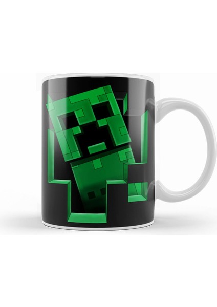 Creeper Creeping Minecraft Creeper Kupa Bardak Porselen