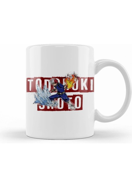 Todoroki Shoto Todoroki Half Half Kupa Bardak Porselen