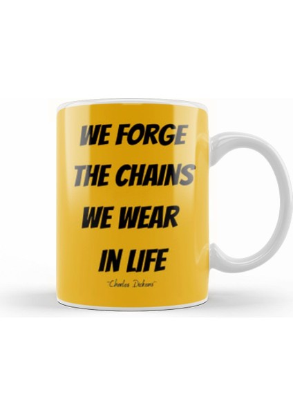 Charles Dickens Quotes Gift Vintage Retro Rainbow Style Kupa Bardak Porselen
