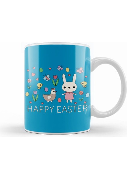 Happy Easter 01 Kupa Bardak Porselen