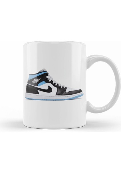 Jordan 1 Mid University Black White Kupa Bardak Porselen