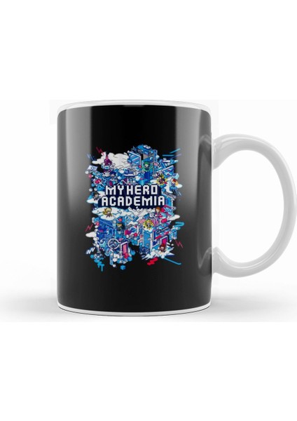 My Hero Academia Pixel Kupa Bardak Porselen