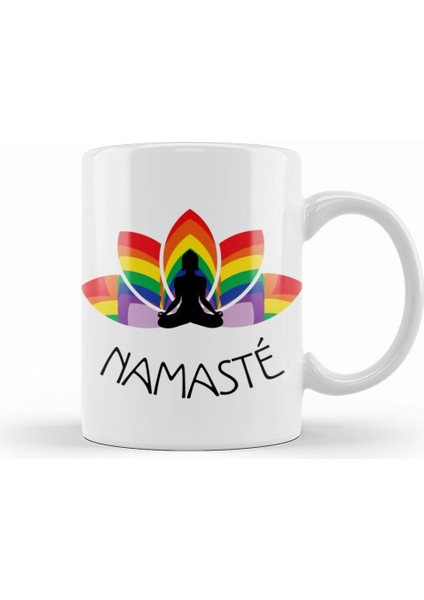 Namaste Yoga 01 Kupa Bardak Porselen