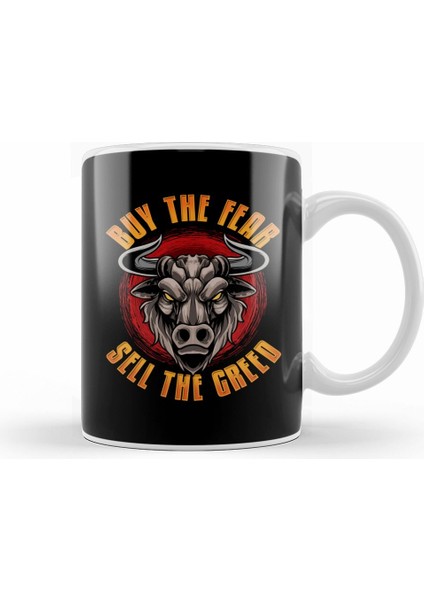 Buy The Fear Sell The Greed Trading & Investing Kupa Bardak Porselen