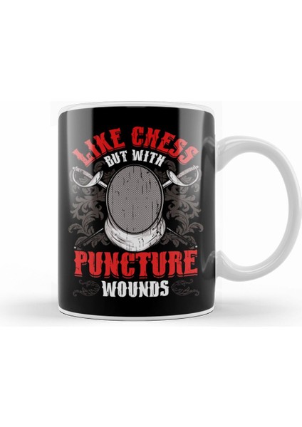 Fencing Like Chess But With Puncture Wounds Funny Kupa Bardak Porselen
