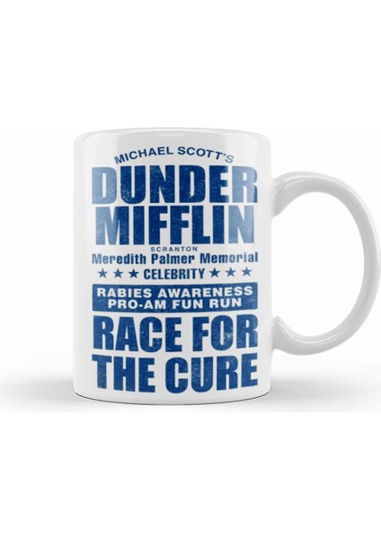 The Office Dunder Mifflin Celebrity Rabies Awareness Fun Run Race For The Cure Kupa Bardak Porselen
