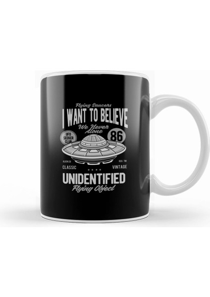 I Want To Believe Ufo Kupa Bardak Porselen