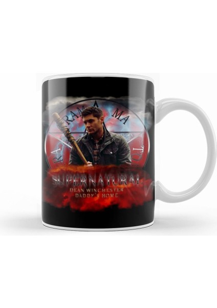 Supernatural Dean Winchester Daddy's Home Kupa Bardak Porselen
