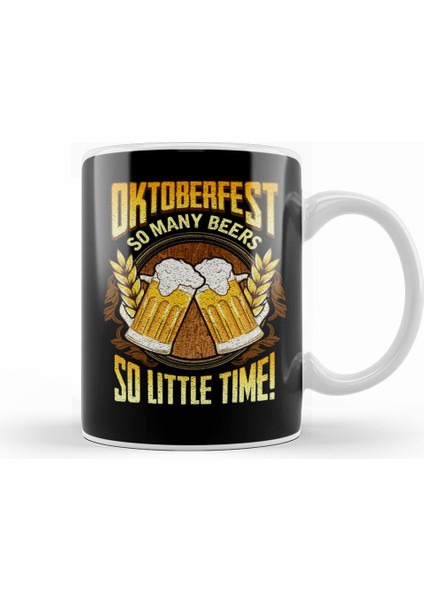 Oktoberfest So Many Beers So Little Time Drinking Kupa Bardak Porselen