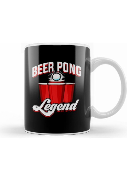 Beer Pong Legend Funny Beirut Beerpong College Kupa Bardak Porselen