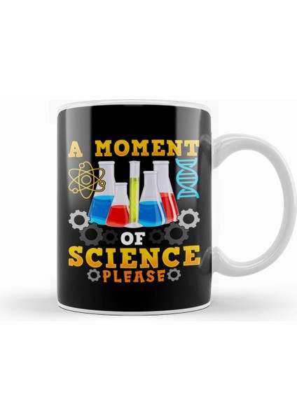 Cute & Funny A Moment Of Science Please Pun Kupa Bardak Porselen