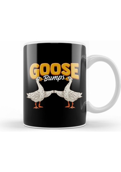 Cute & Funny Goose Bumps Goosebumps Animal Pun Kupa Bardak Porselen