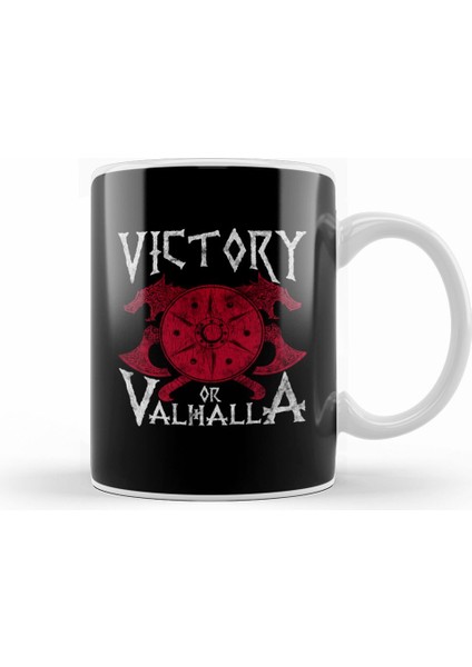 Victory Or Valhalla Norse Mythology Warrior Viking Kupa Bardak Porselen