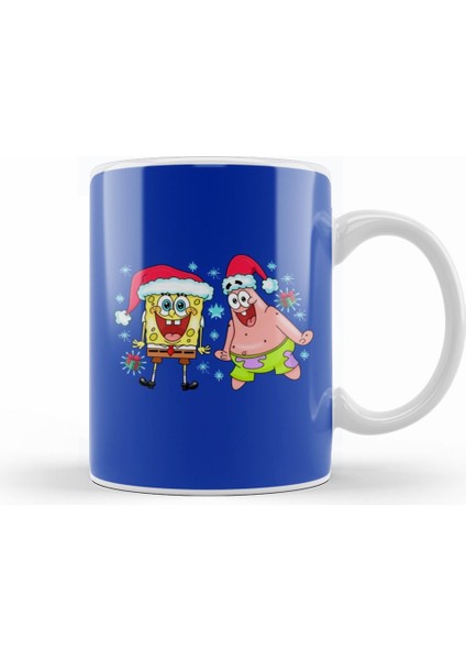 Merry Christmas Süngerbob Kupa Bardak Porselen