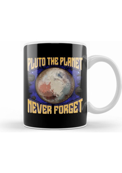 Pluto The Planet Never Forget Planetary Science Kupa Bardak Porselen
