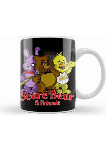 Freddy Scare Bear Nerd Kupa Bardak Porselen