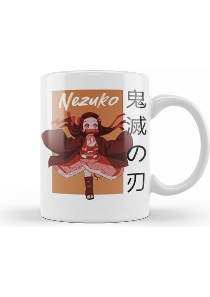 Graphic Demon Slayer Dark Fantasy Anime Nezuko Meme Art Kupa Bardak Porselen