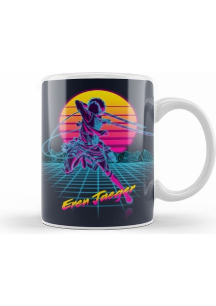 Eren Jaeger Retro Eren Kupa Bardak Porselen