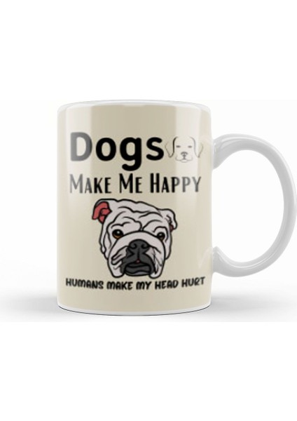 Funny Dog Lover Gift For Men Kupa Bardak Porselen