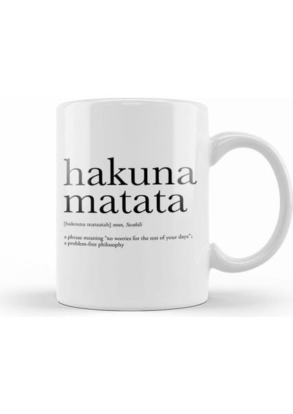 Hakuna Matata 04 Kupa Bardak Porselen