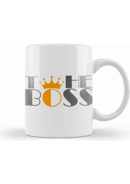 The Boss Crown Kupa Bardak Porselen
