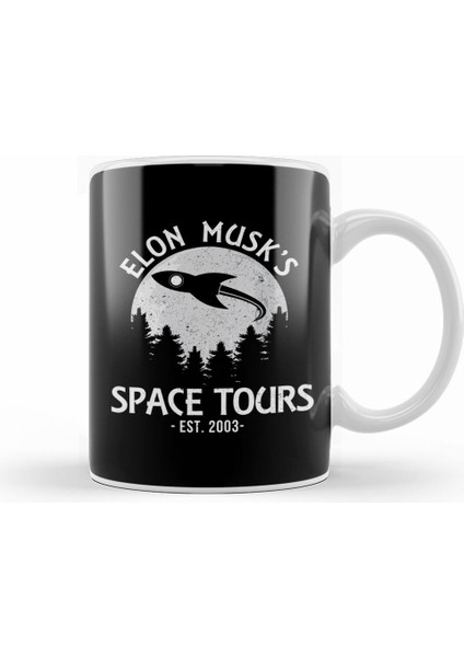 Elon Musk's Space Tours Kupa Bardak Porselen