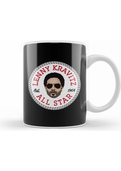 Lenny Kravitz All Star Converse Logo Kupa Bardak Porselen