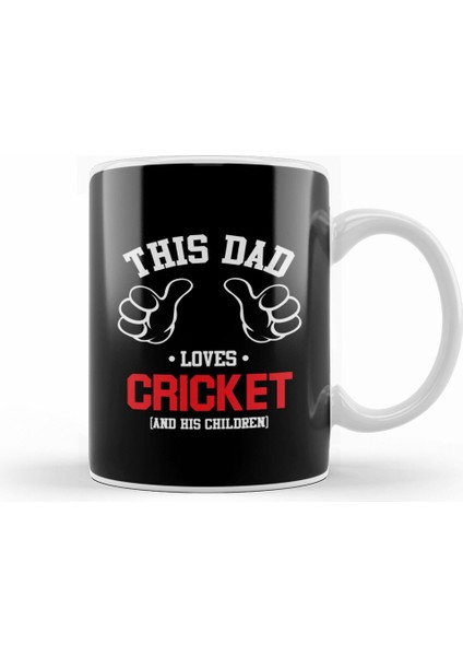 Fathers Day This Dad Loves Cricket And His Children Kupa Bardak Porselen