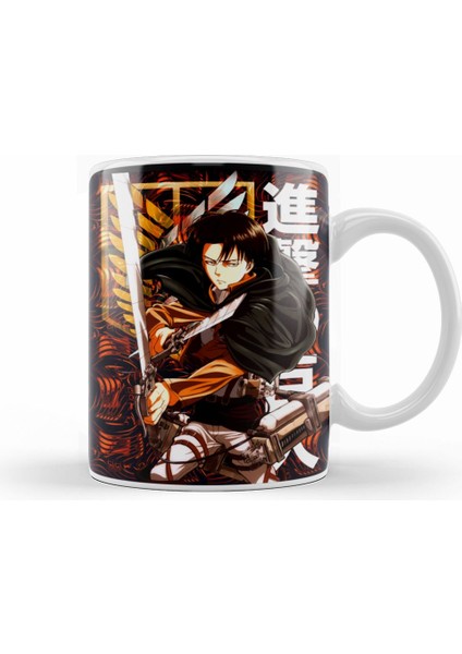 Levi Ackerman Titan Captian Kupa Bardak Porselen