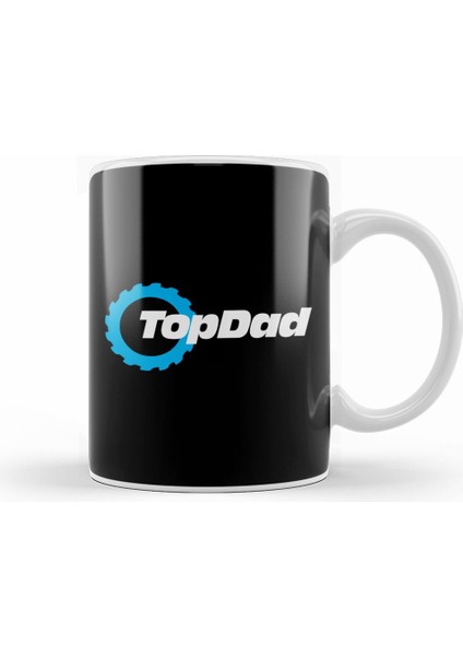 Top Dad Top Gear Logo Kupa Bardak Porselen