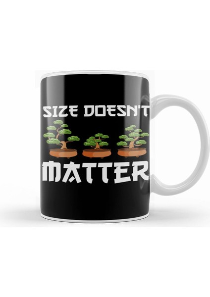 Funny Size Doesn't Matter Small Bonsai Tree Plant Kupa Bardak Porselen