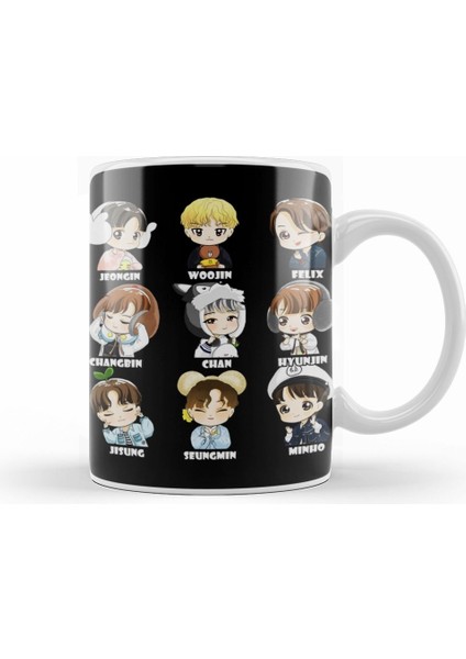 Stray Kids Chibi All Members Kupa Bardak Porselen