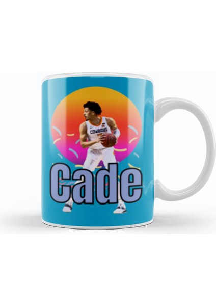 Cade Cunningham Vintage Art Legend Basketball Gift Kupa Bardak Porselen
