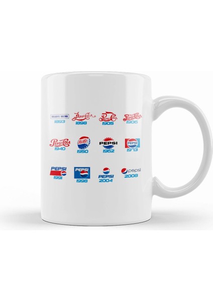 Pepsi Logo History Kupa Bardak Porselen